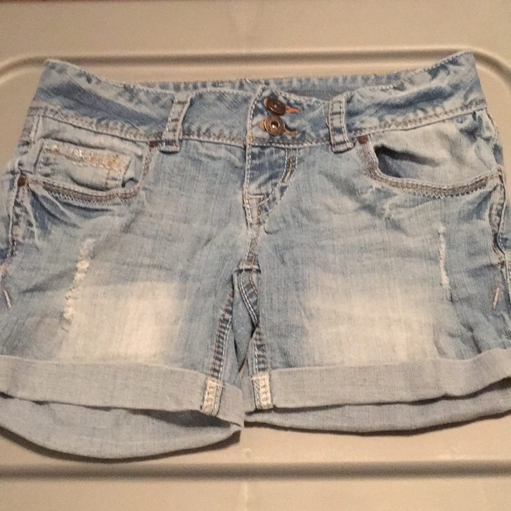 Red Camel Denim Shorts